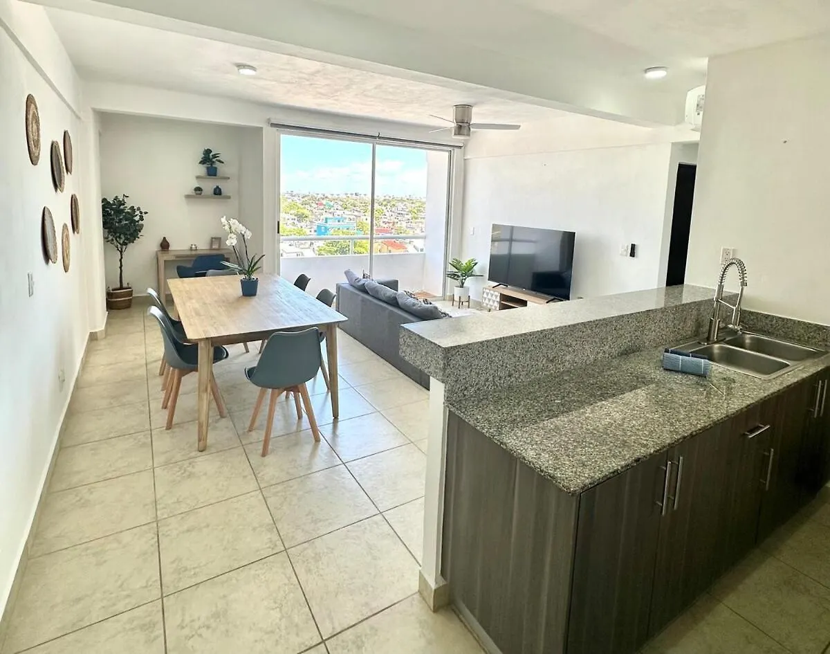Daire Modern, Downtown Apartment, 2Br, 2Bth, With Pool Cancun Meksika